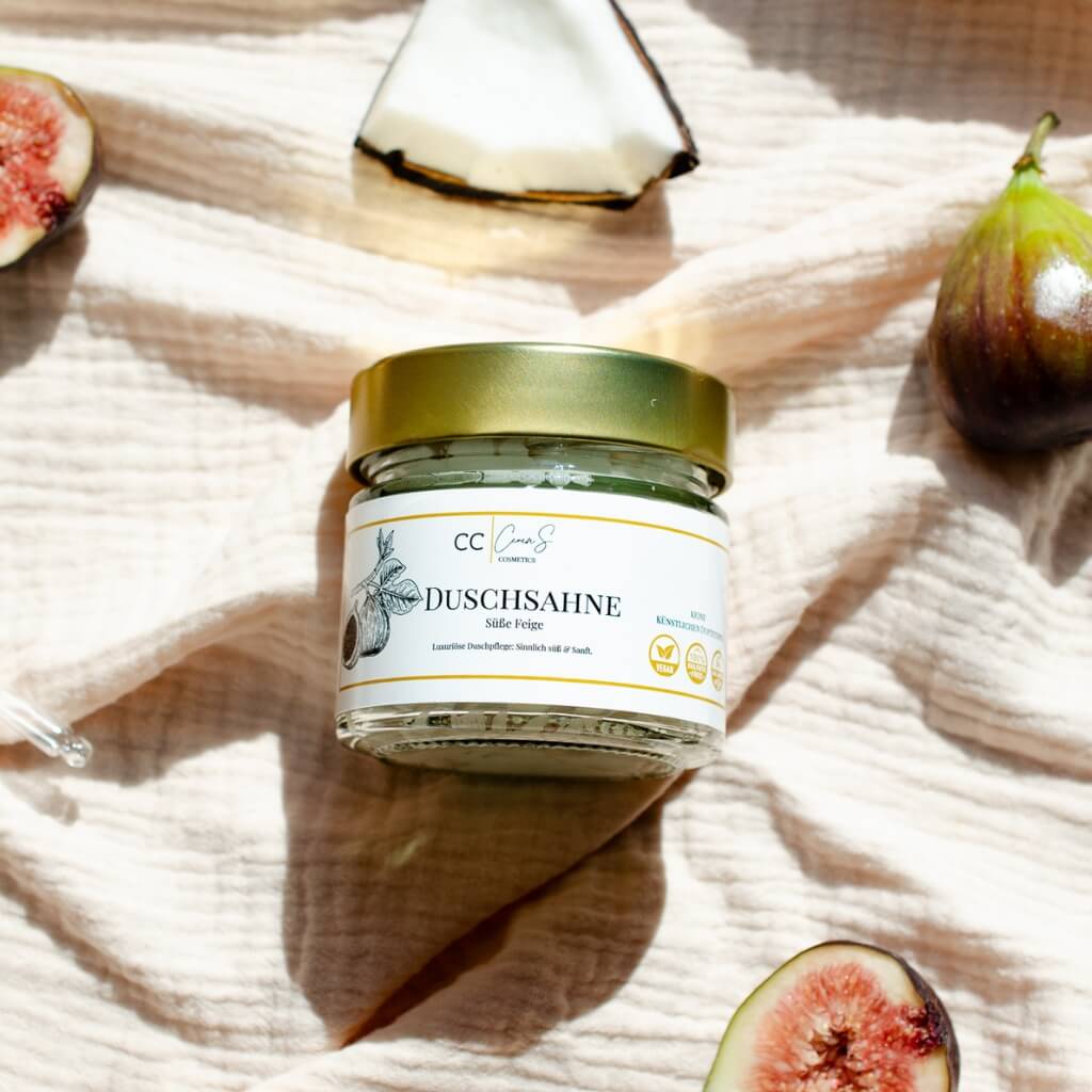 Naturkosmetik für empfindliche Haut mit dem Duft nach Kokos und Feige.